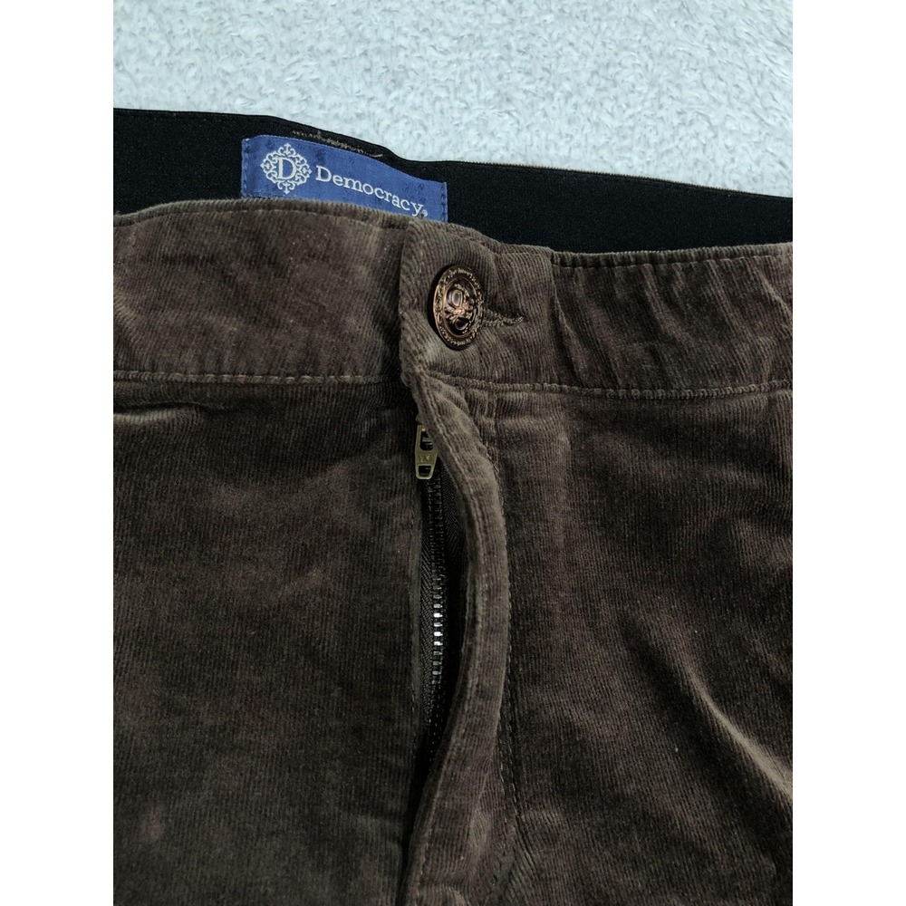 Democracy Corduroy Pants Womens 24W (48x30.5) Brown Straight Ab Solution - Picture 4 of 12